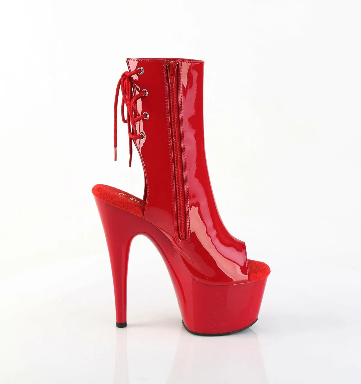 Adore 1018 Red  7" Heel Platform Ankle Boots Direct