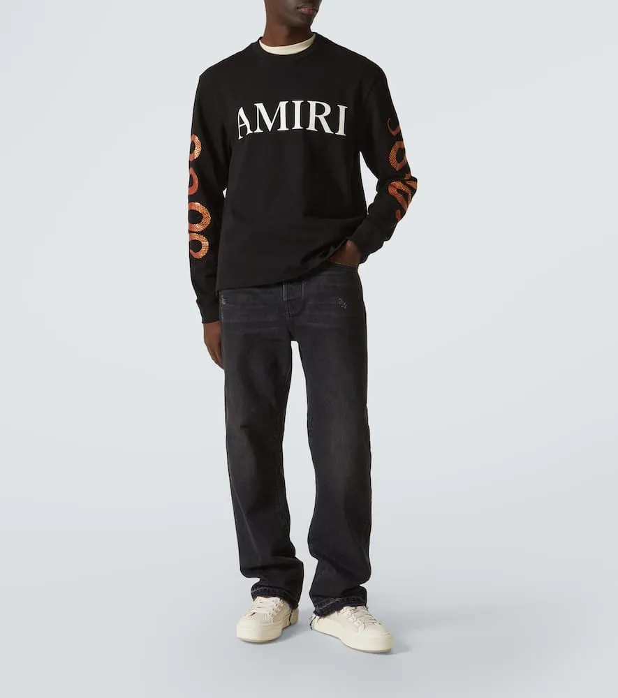 Amiri MA Court leather-trimmed sneakers
