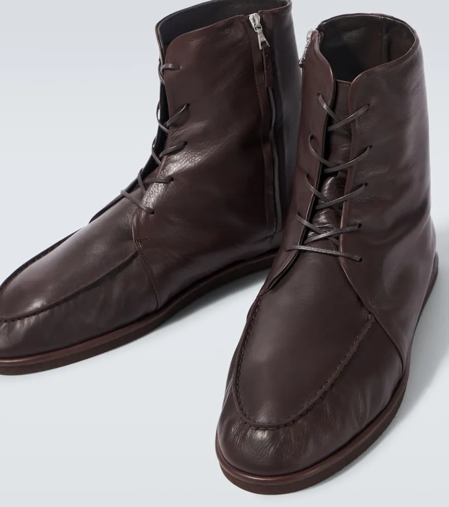 Auralee Leather ankle boots