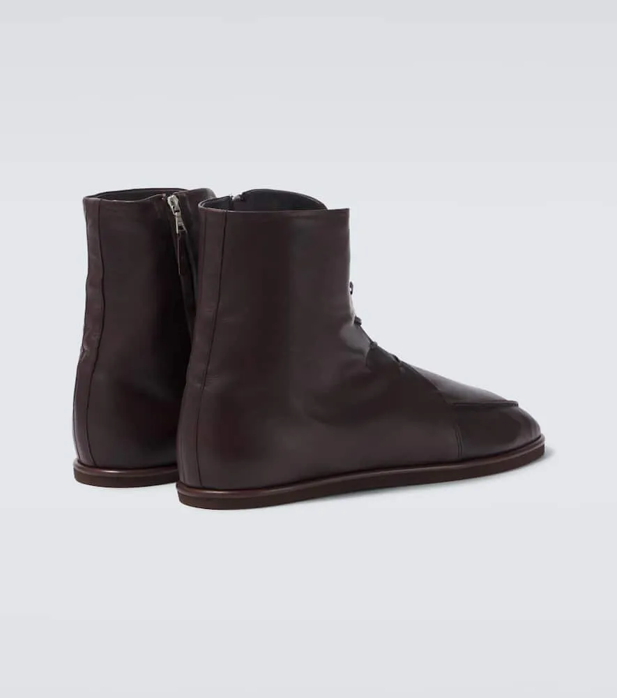 Auralee Leather ankle boots