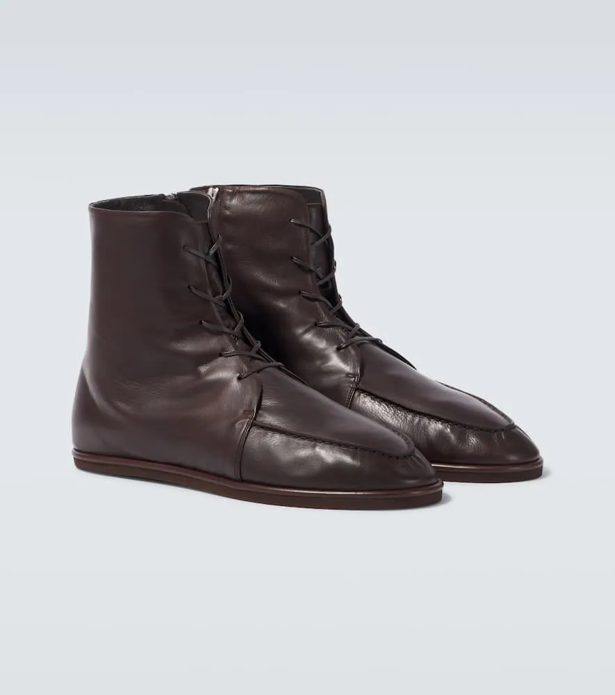 Auralee Leather ankle boots