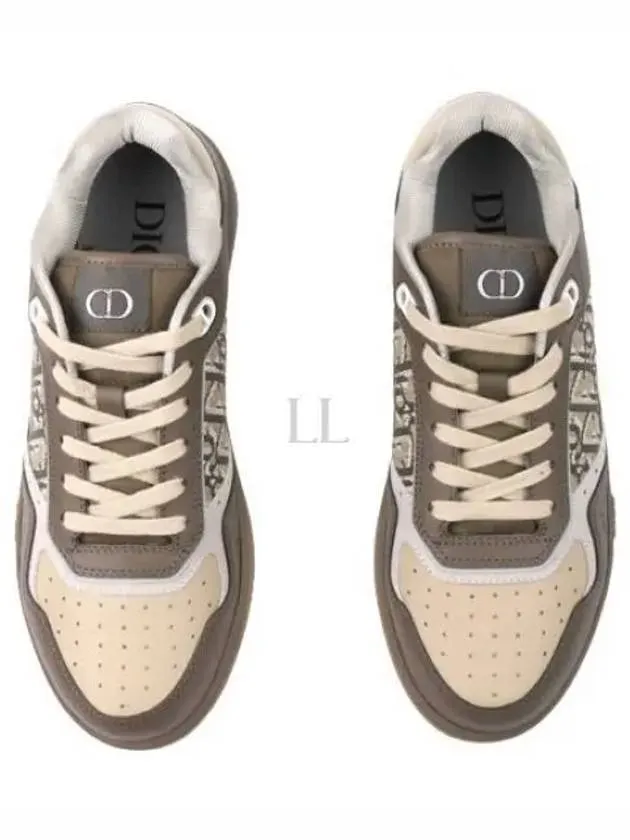 B27 Smooth Calfskin Low Top Sneakers Khaki Beige