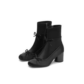 Ballet Elastic Socks Ankle Boots Black