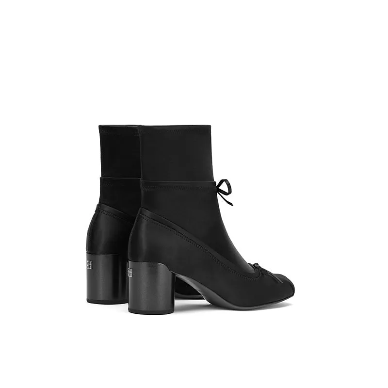 Ballet Elastic Socks Ankle Boots Black