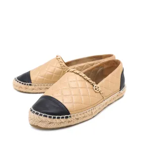Chanel Bicolor CC Metallic Espadrille 40