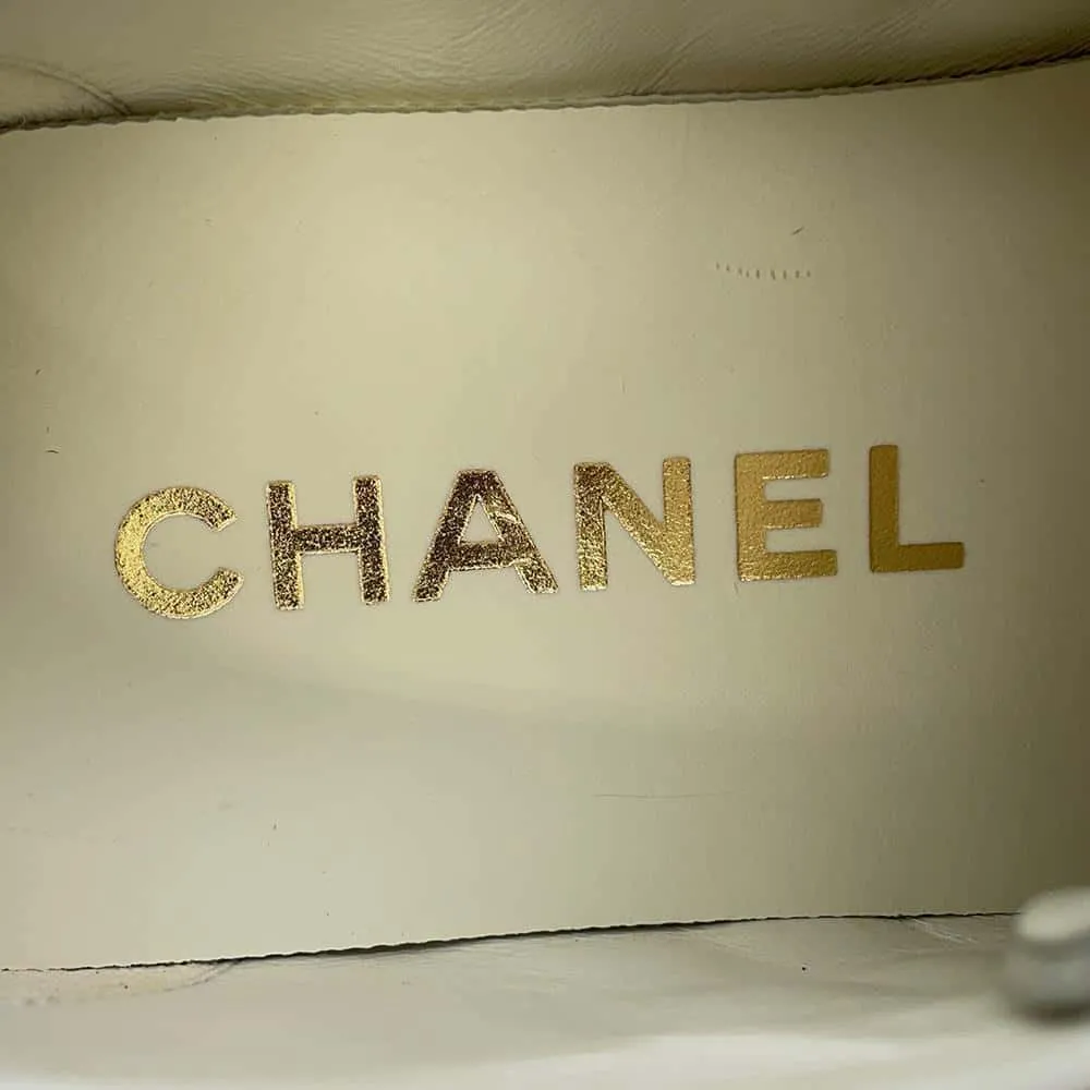 CHANEL CC Logo Matelasse Sneakers Multicolor G38278 Canvas Size 38C