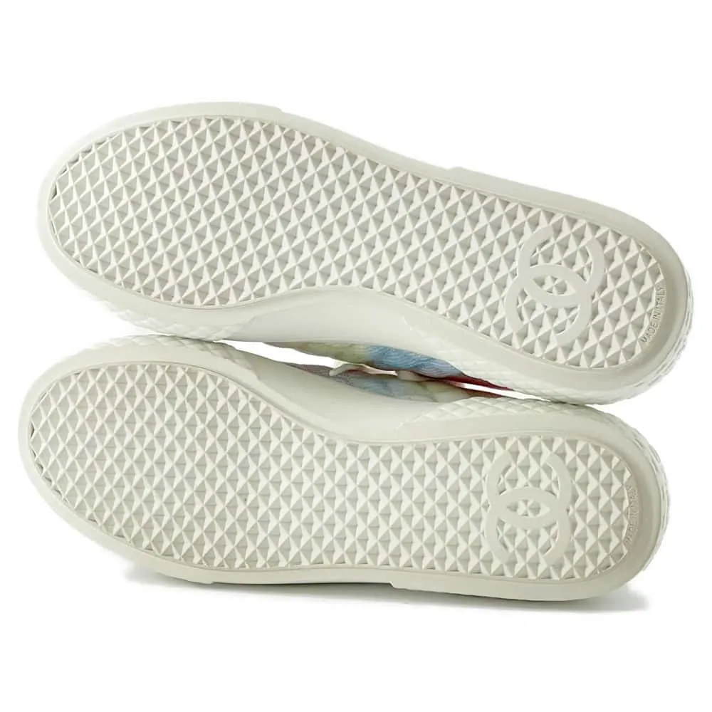 CHANEL CC Logo Matelasse Sneakers Multicolor G38278 Canvas Size 38C