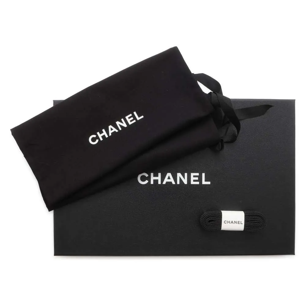 CHANEL CC Logo Sneakers Black G45714 Calf Leather suede Size 36