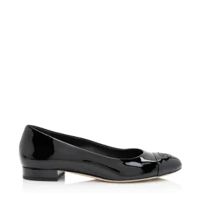 Chanel Patent Calfskin CC Cap Toe Ballet Flats - Size 8.5 / 38.5 (SHF-SGOQ3I)