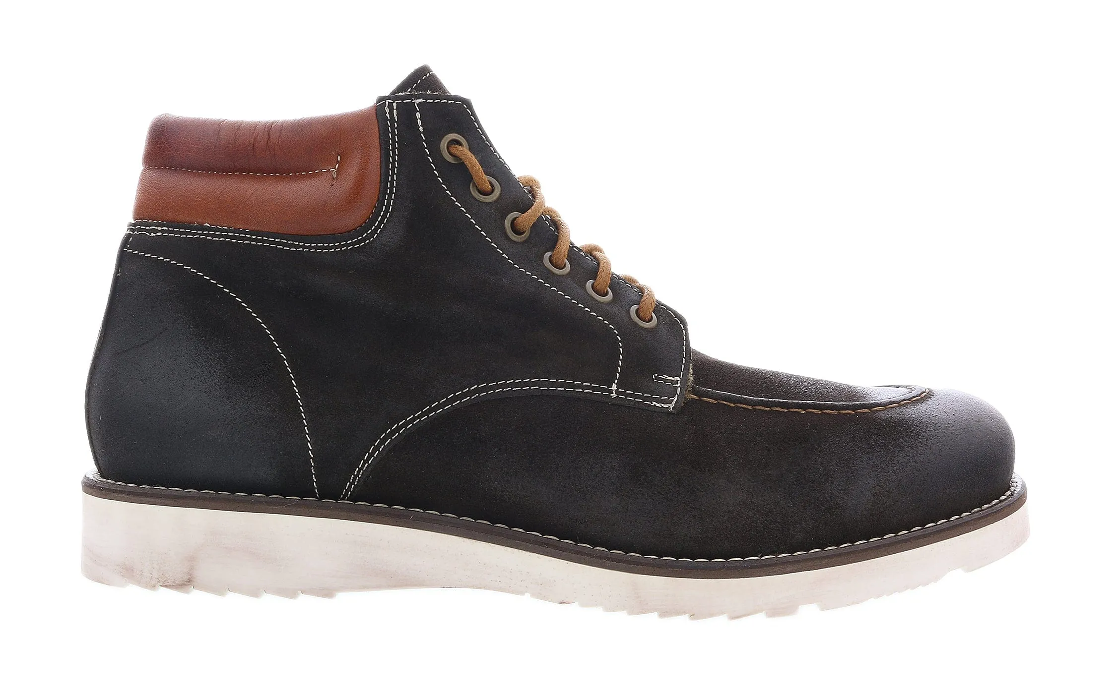 DANIELA FARGION Dark Brown Suede Reinforced Lace Up Ankle Boots-