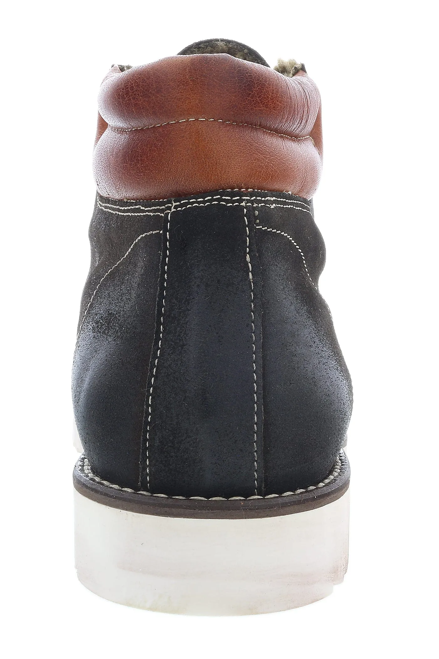 DANIELA FARGION Dark Brown Suede Reinforced Lace Up Ankle Boots-