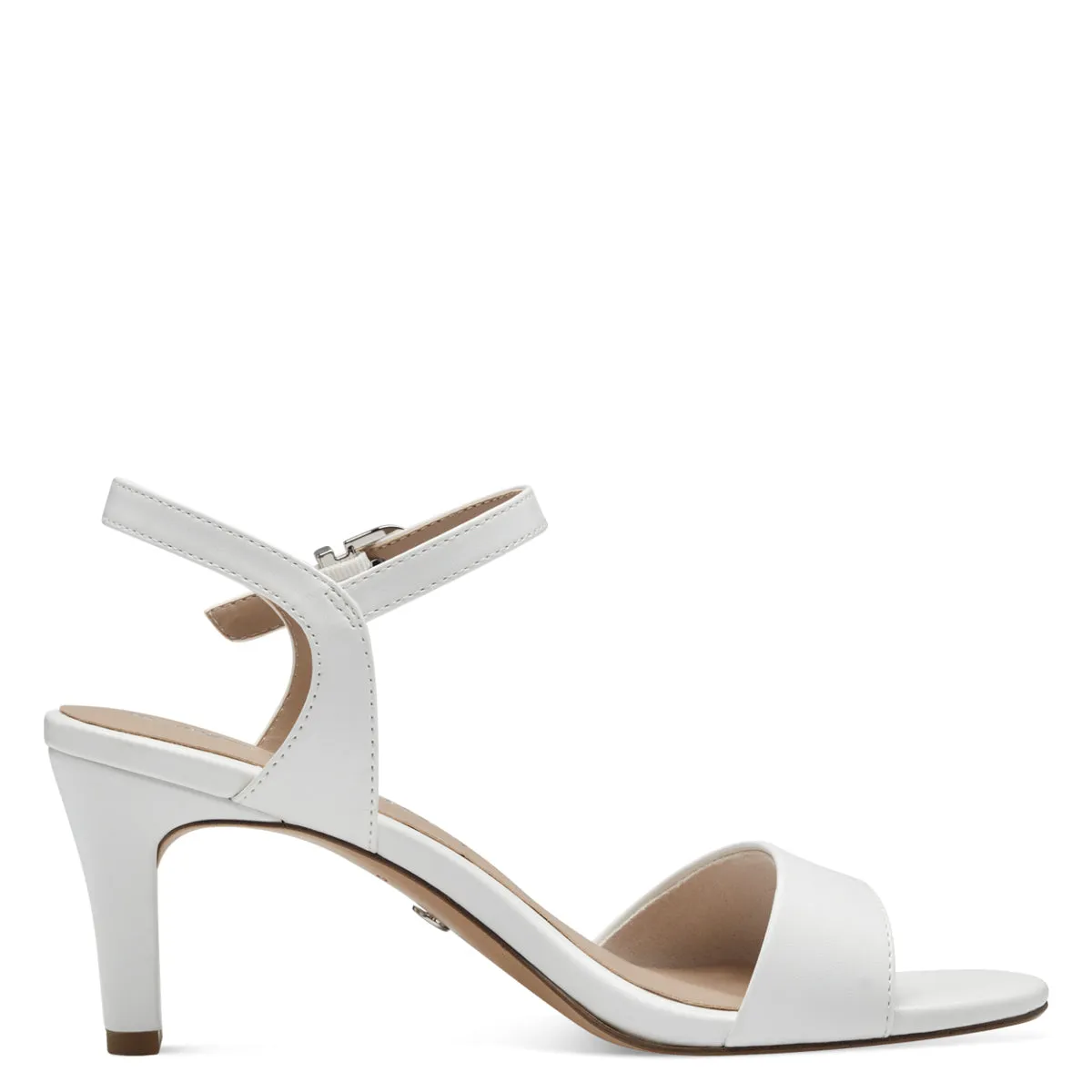 Elegant White Occasionwear Sandals by Tamaris - Adjustable Strap