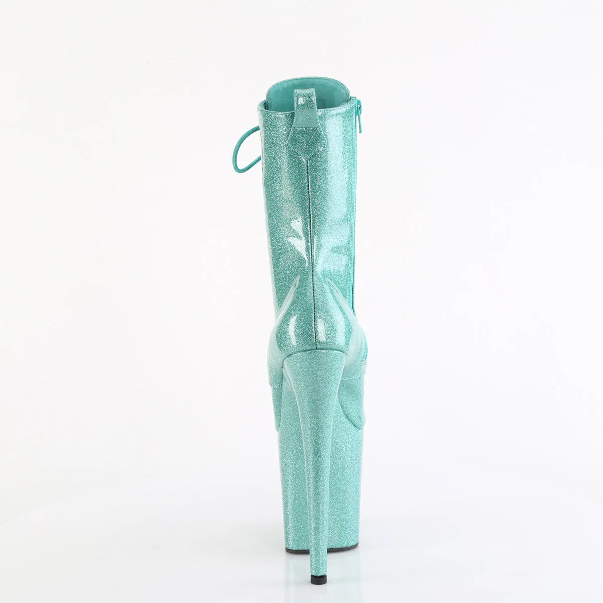 Flamingo 1040GP Aqua Glitter Patent 8" Ankle Pole Dance Boots