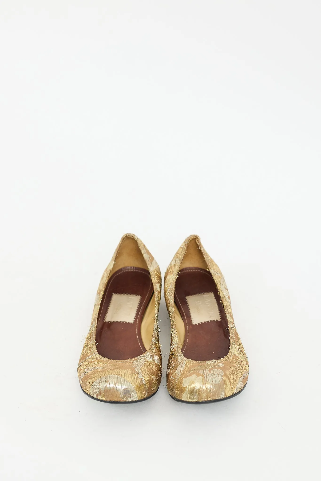 Gold Metallic Jacquard Flat