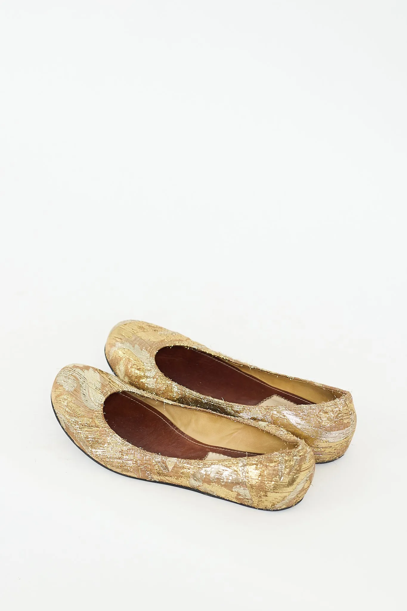 Gold Metallic Jacquard Flat