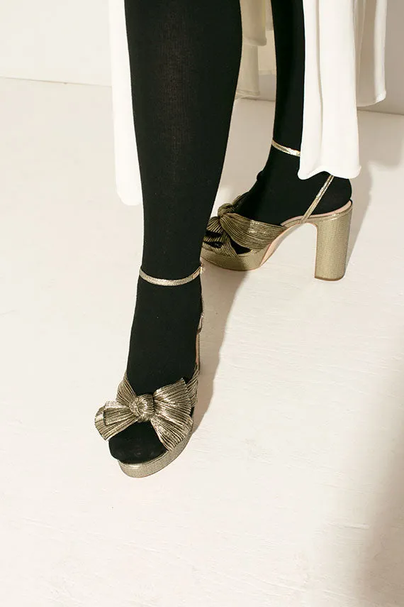 Gold Pleated Platform