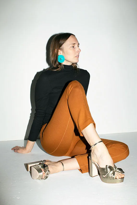 Gold Pleated Platform