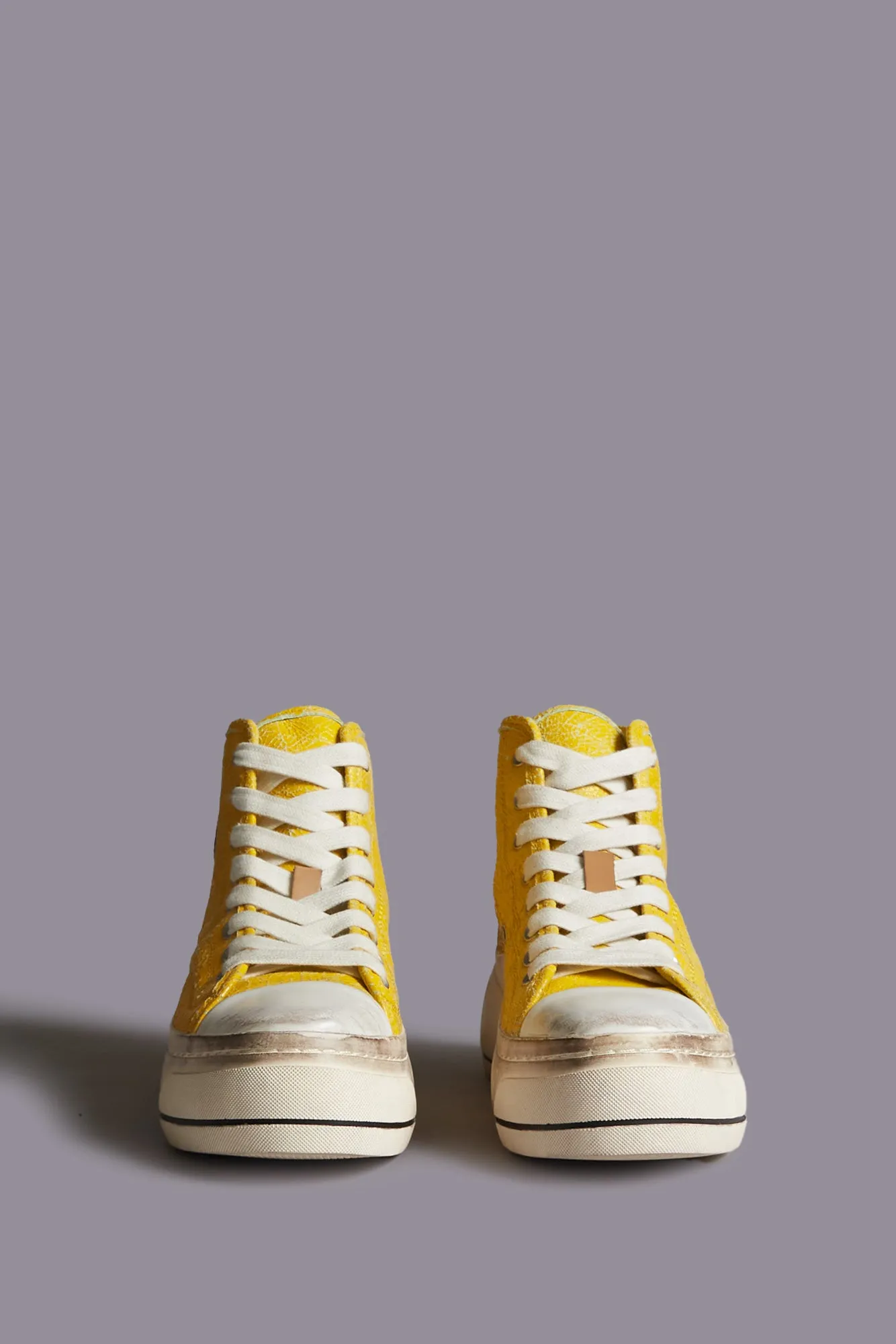 KURT HIGH TOP SNEAKER - YELLOW / AQUA