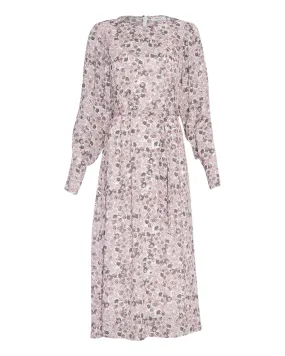 Madia Rikkelie LS Dress AOP - Egret Flowers