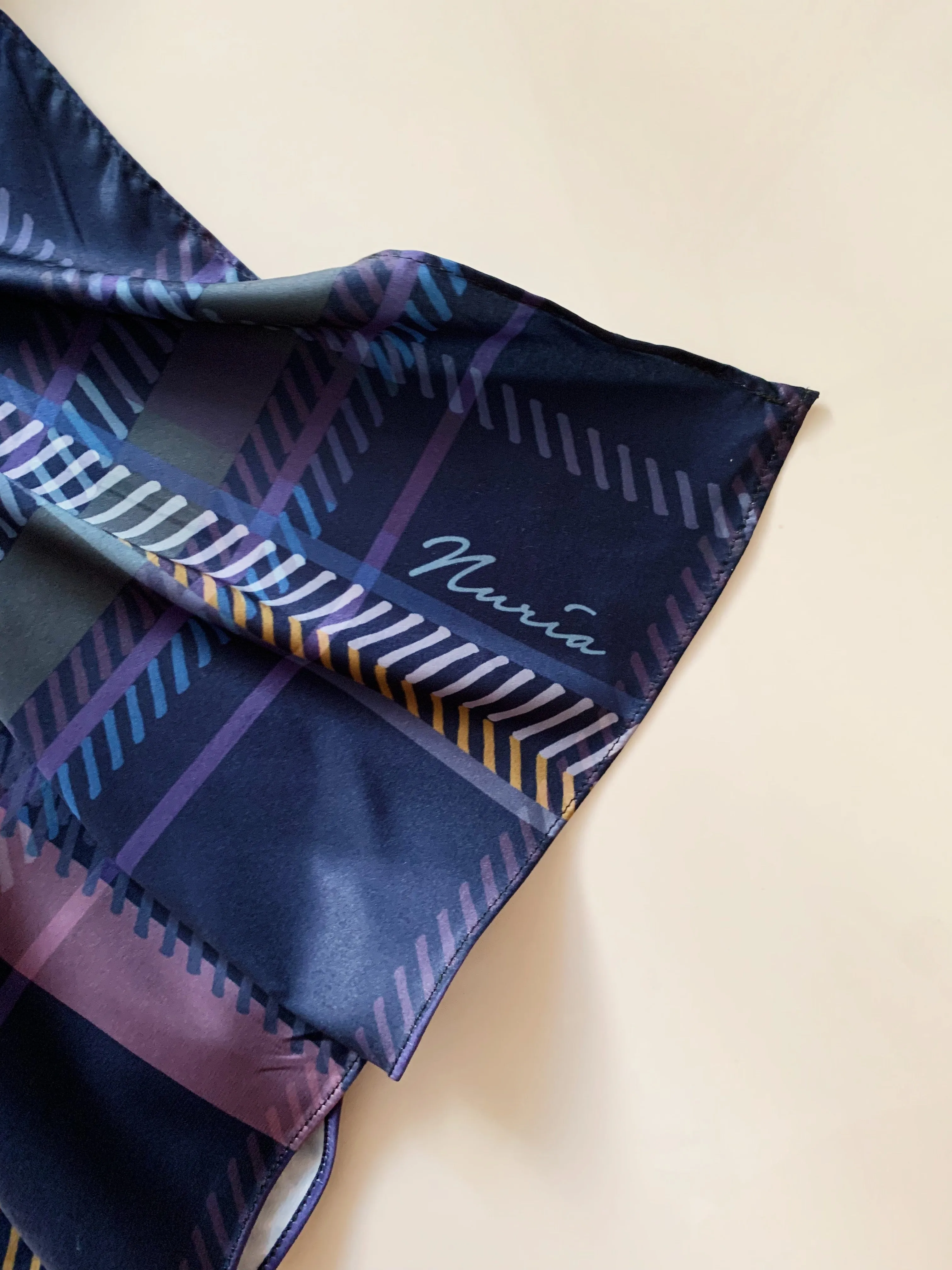 Mariam Skirt in Navy Blue / Purple