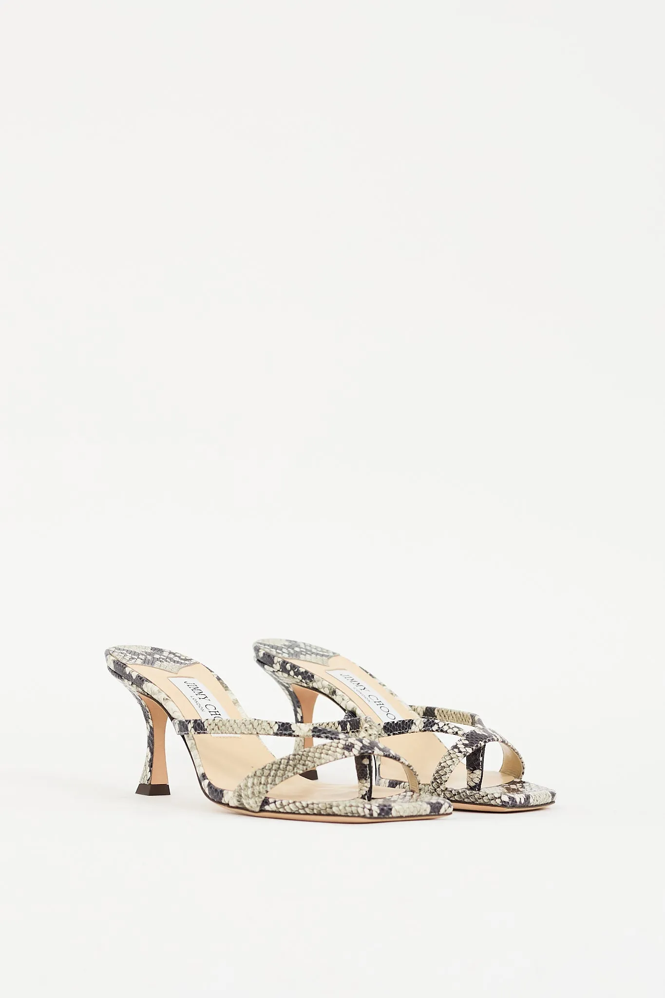 Multicolour Textured Leather Maelie 70 Sandal