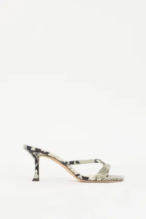 Multicolour Textured Leather Maelie 70 Sandal