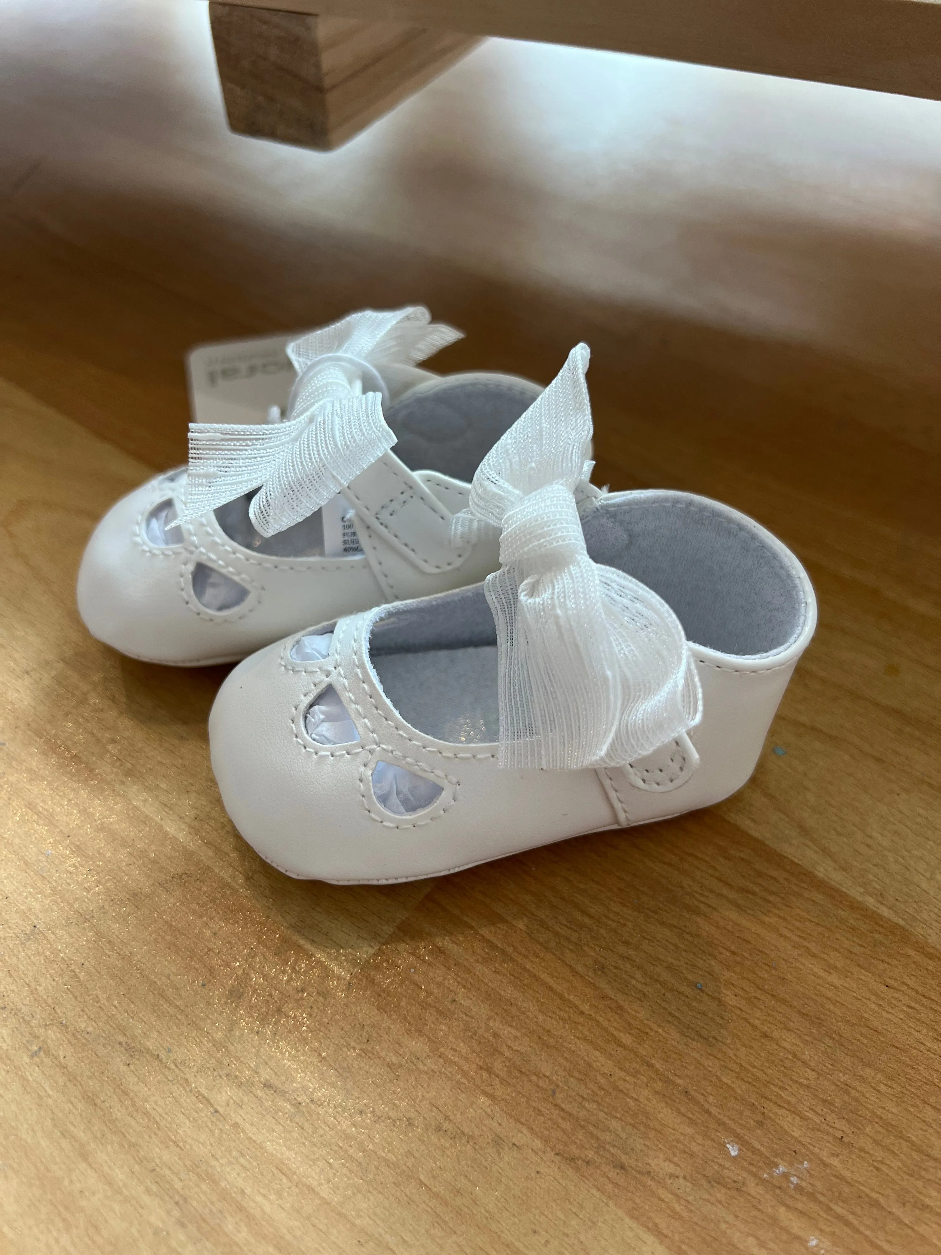 Newborn Dressy Mary Jane Shoes - White