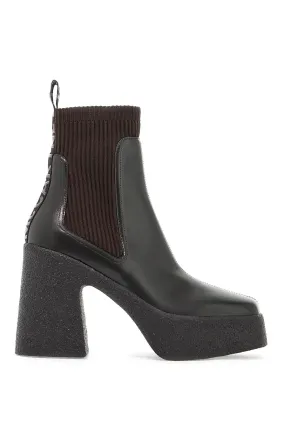 SKYLA SOCK ANKLE BOOTS WITH HEEL