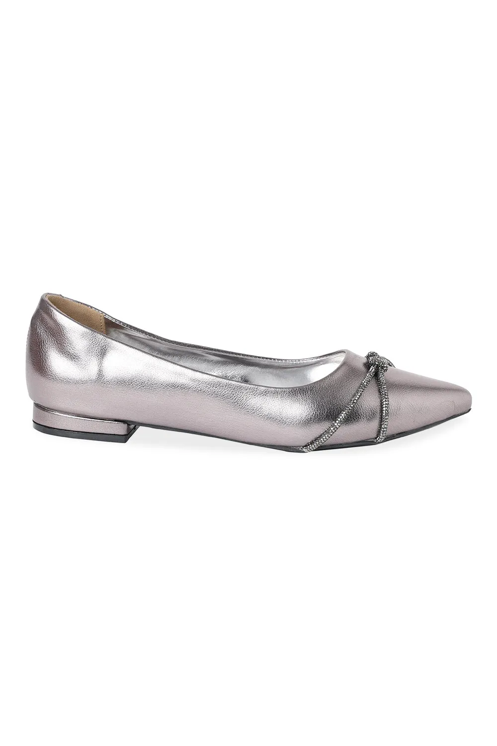 SOLES Braided Metallic Ballerina